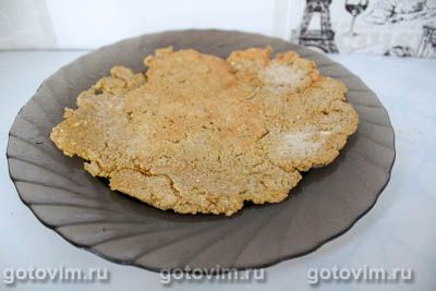 Овсяноблин с творожным сыром, ветчиной и зеленью Овсяноблин с творожным сыром, ветчиной и зеленью