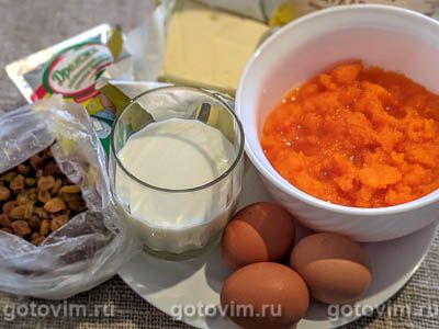 Тыквенная бабка с изюмом и лимоном Тыквенная бабка с изюмом и лимоном