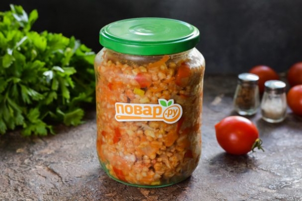 Овощной салат с перловкой на зиму Овощной салат с перловкой на зиму