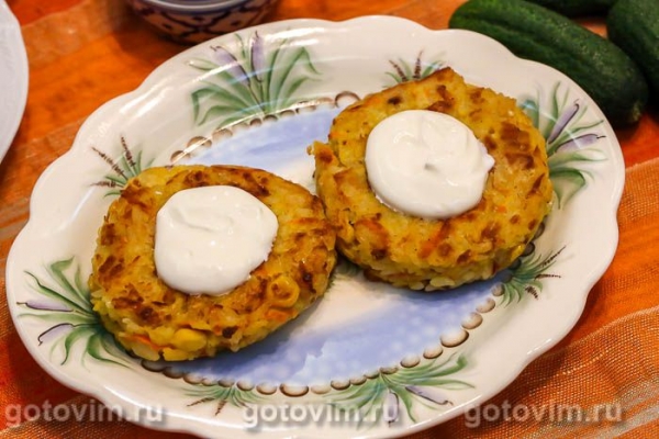 Рисовые котлеты с кукурузой Рисовые котлеты с кукурузой