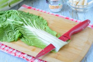 Рулетики из пекинской капусты с ветчиной Рулетики из пекинской капусты с ветчиной