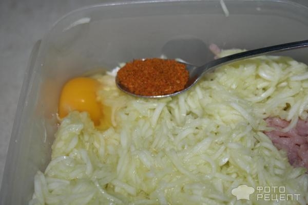 Рецепт: Котлеты из кабачков - с курицей, овощами и творогом Рецепт: Котлеты из кабачков - с курицей, овощами и творогом