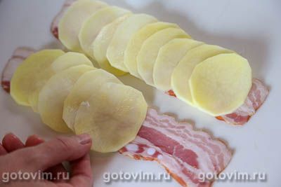 Розочки из картофеля с беконом Розочки из картофеля с беконом