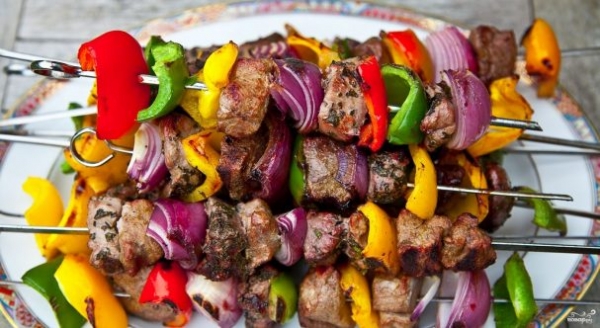 Шашлык из баранины с овощами Шашлык из баранины с овощами