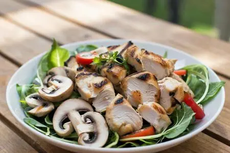 Салат шампиньоны с курицей Салат шампиньоны с курицей