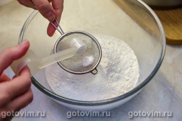 Пицца на кефире с беконом и фрикадельками Пицца на кефире с беконом и фрикадельками