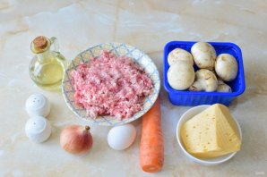 Рулет из фарша с грибами Рулет из фарша с грибами