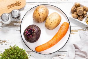 Винегрет с маринованными грибами Винегрет с маринованными грибами