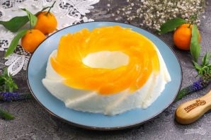 Торт с мандаринами без выпечки Торт с мандаринами без выпечки